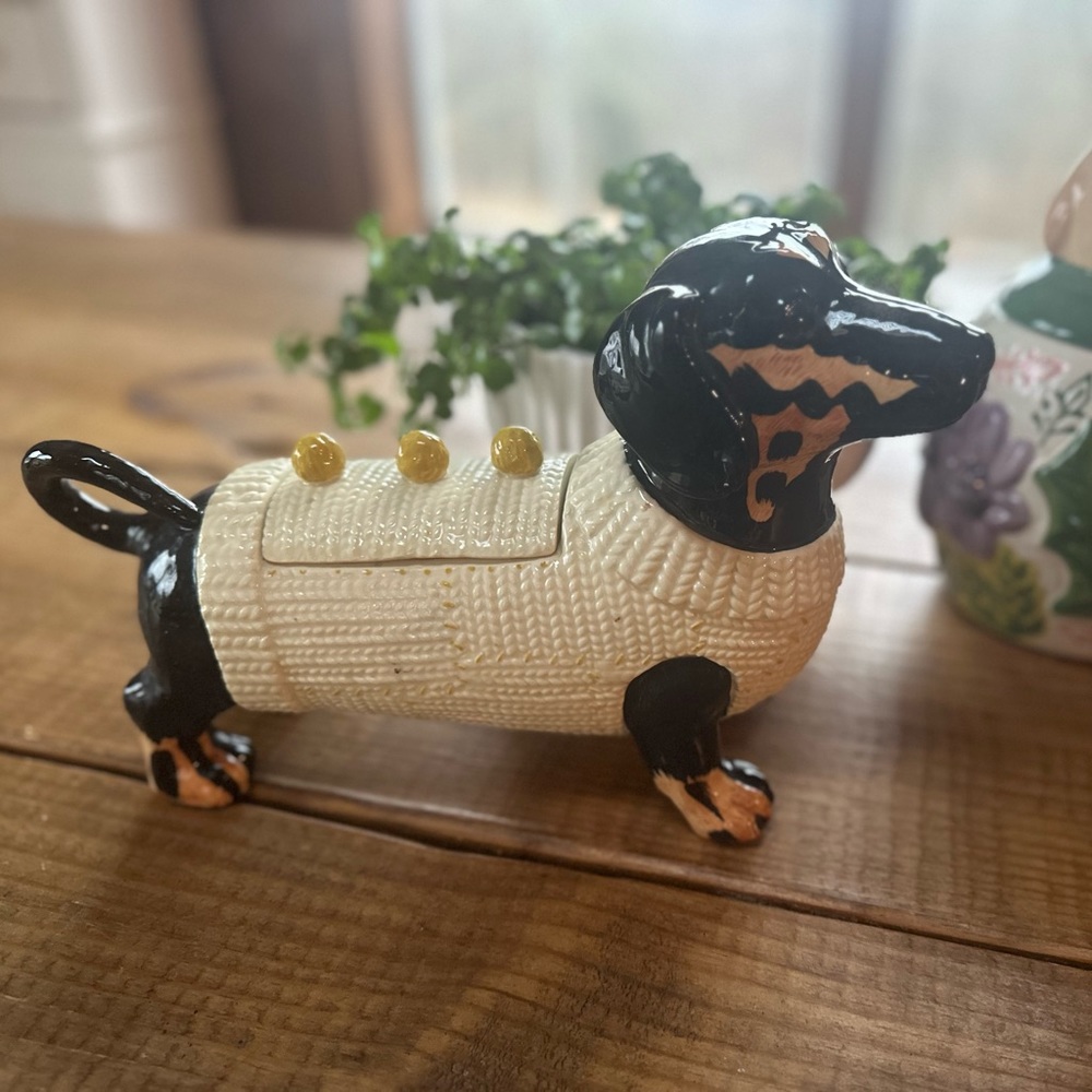 Anthropologie Weiner Dog Dachshund Cookie Jar